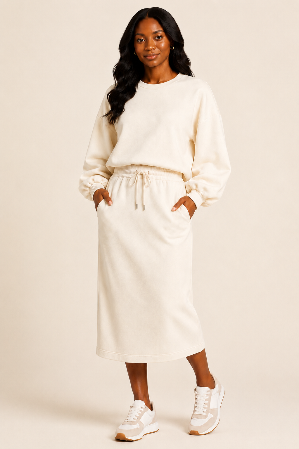 Sweat-pea Cozy Sweatshirt Skirt Set