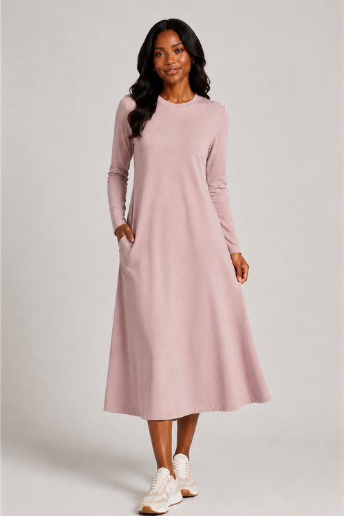 Blossom Midi A-line T-Shirt Dress