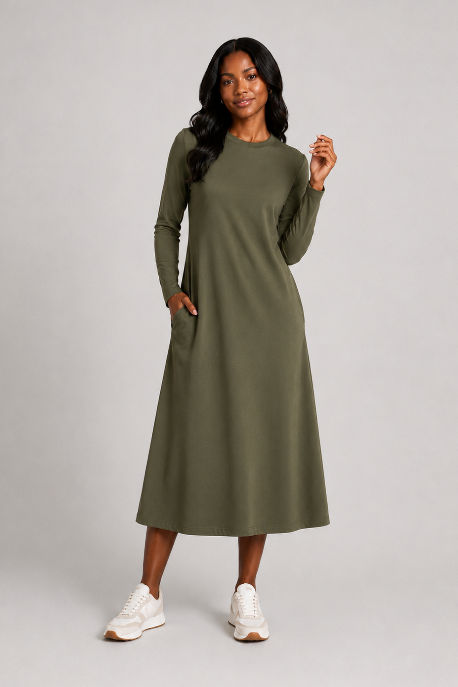 Blossom Midi A-line T-Shirt Dress