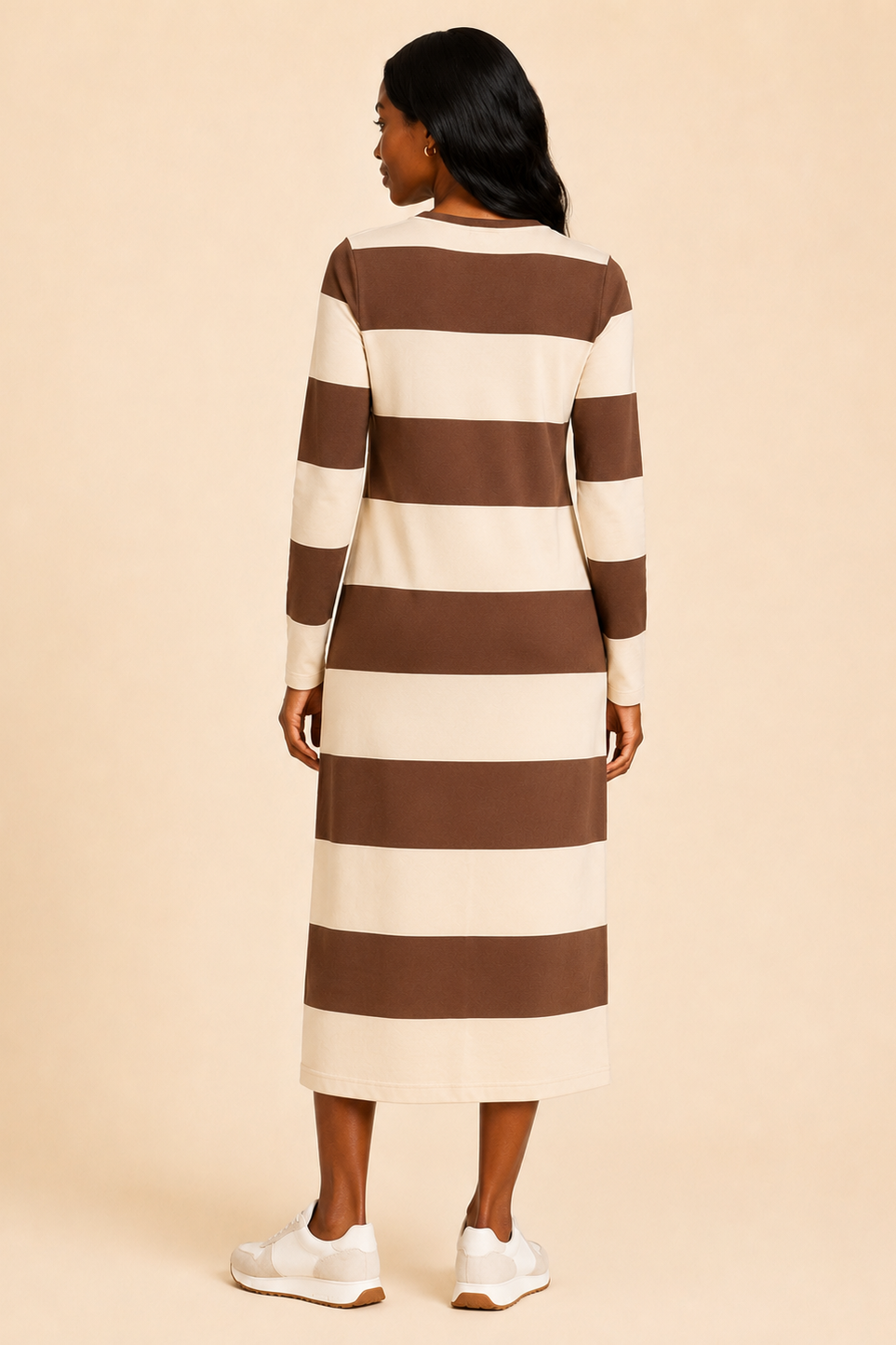 Aster Stripe Midi T-Shirt Dress
