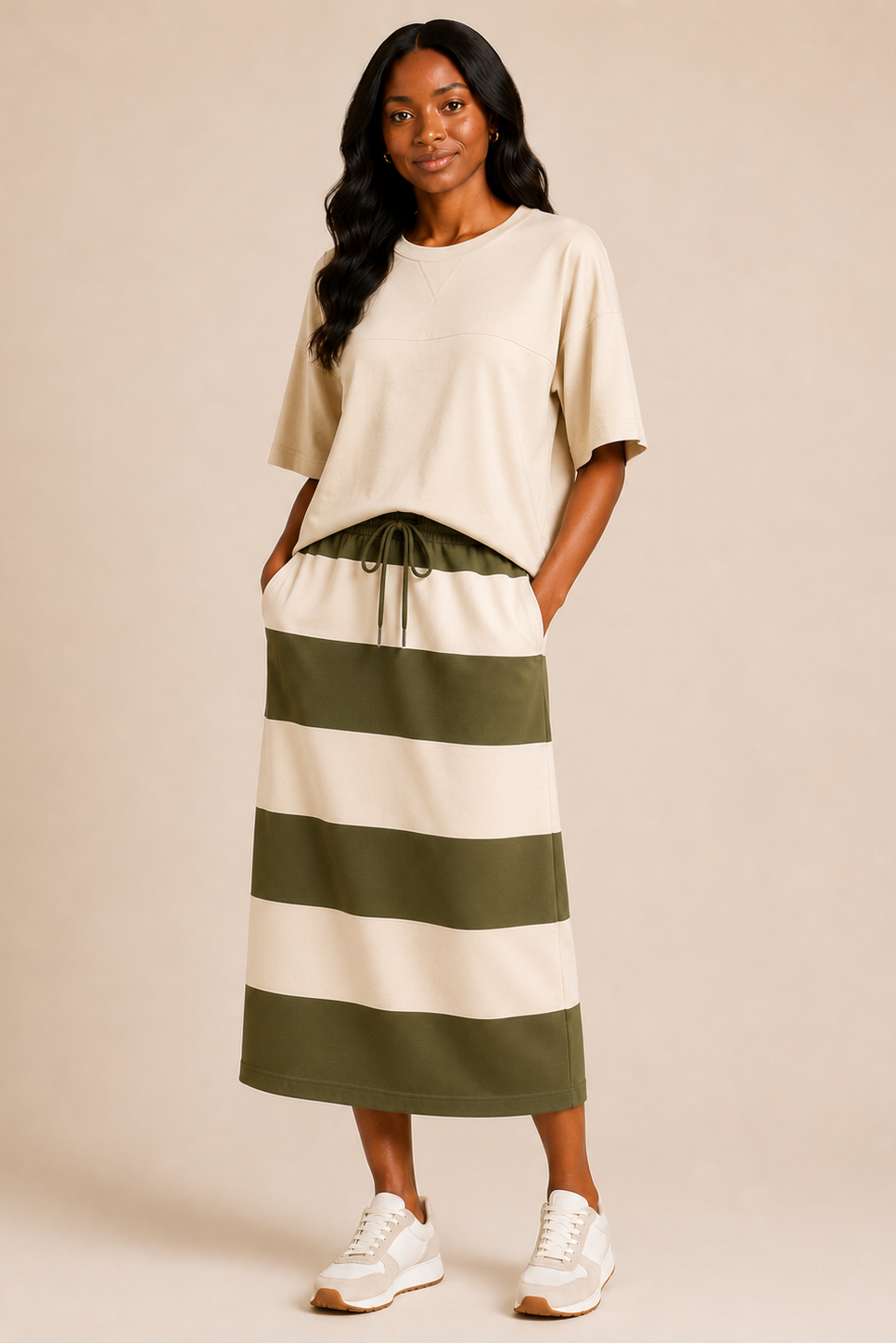 Tulip Stripe Skirt