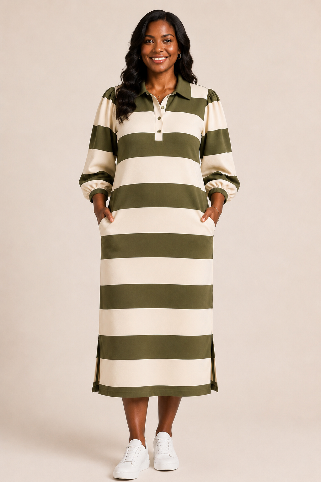 The Iris Striped Collar Dress